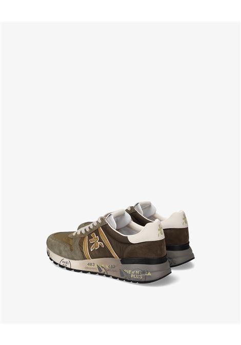 Premiata Lander 8009 mens sneakers in suede and nylon military green PREMIATA |  | LANDER VAR8009